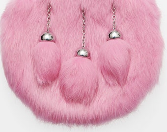 RABBIT SPORRAN-Pink. Made to order with any cantle from our range