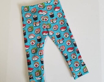 Sushi leggings, baby sushi leggings, toddler sushi leggings, sushi lovers gift, sushi gift, sushi baby pants, sushi baby outfit, sushi