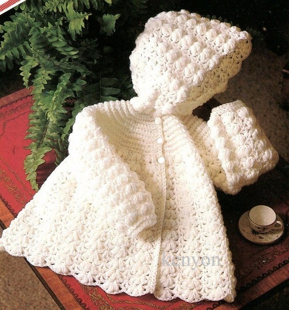 INSTANT Download CROCHET Baby Hooded Sweater Jacket Pattern