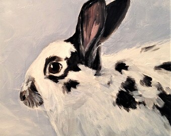 BUNNY Fine Art Print Oil Painting by Elizabeth Barrett