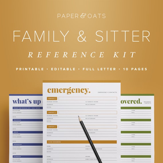 emergency contacts for babysitter