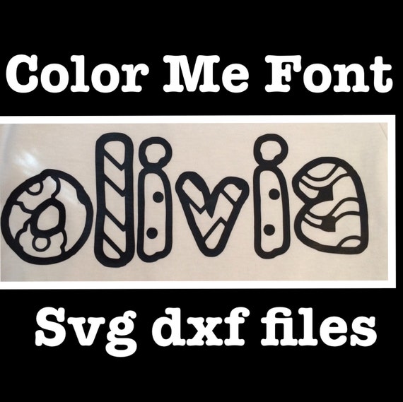 Download Color me font for silhouette cameo dxf svg color font kids