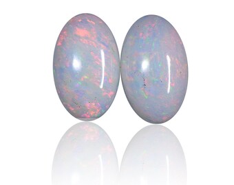 0.14ct Matching Pair Solid White Australian Opals Coober Pedy , Natural Untreated Loose Opal Piece SKU: 1943A005