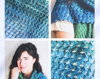 Soft Twilight Knitting pattern, SweetGeorgia Yarns knitting pattern perfect for Party of Five mini skeins, knitting pattern, shawl pattern