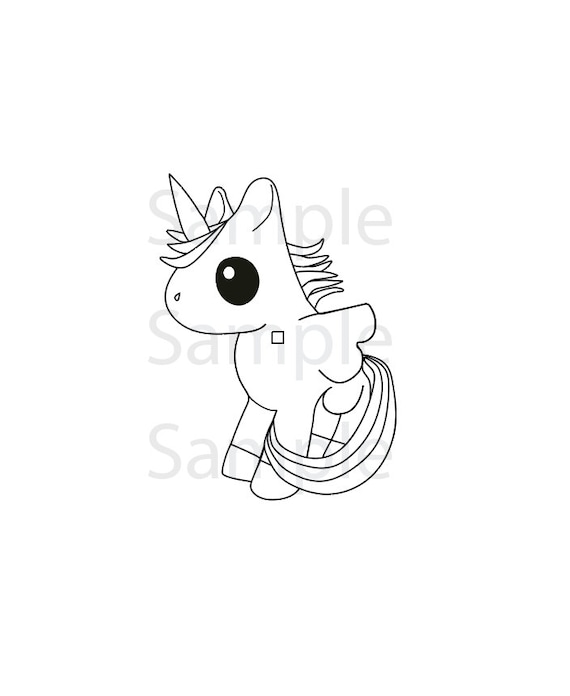 unicorn coloring page pdf instant download printable