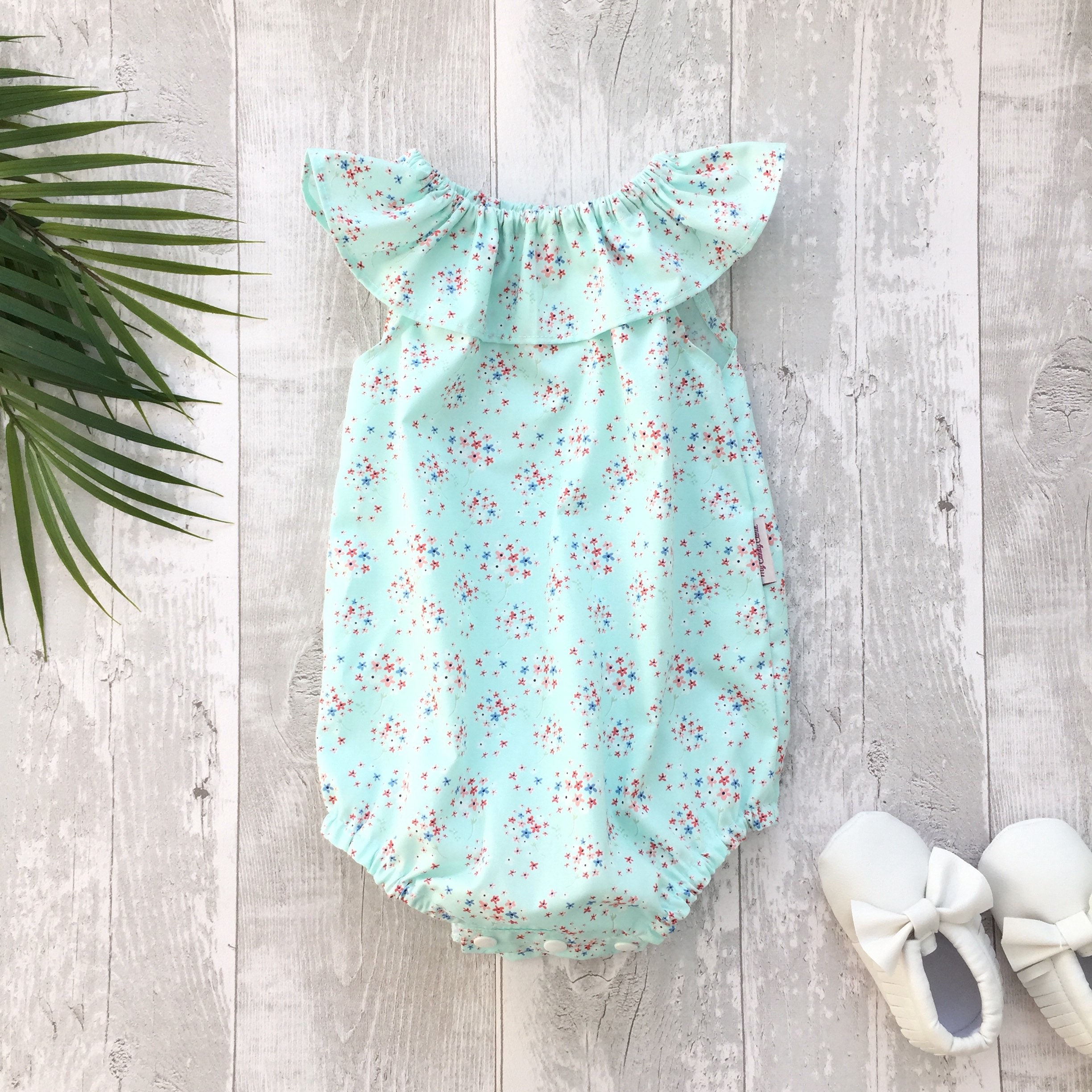 Baby girl playsuit ruffle collar baby sunsuit baby playsuits