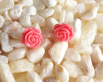 Sailor Jupiter Earrings. Pink Rose Earrings.