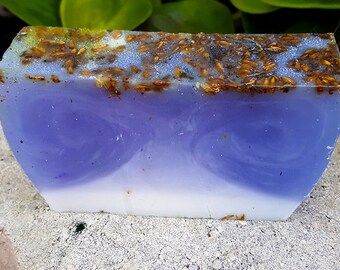 Lavender Soap with Lavender buds - All Natural Vegan Organic Calming