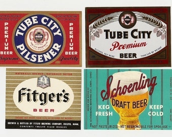 21 Different Old 1930's Plus OLD BEER LABELS