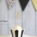 25th Birthday Decorations Cupcake Toppers, Anniversary Decor, 20th 25th 30th 35th 40th 45th 50th, Birthday Party Decor, Gold Dessert Table