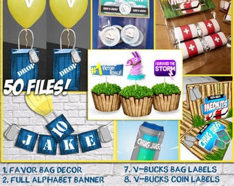 Fortnite Inspired Chug Jug Can Wrap Printable Party Decor - 340 x 270 jpeg 39kB