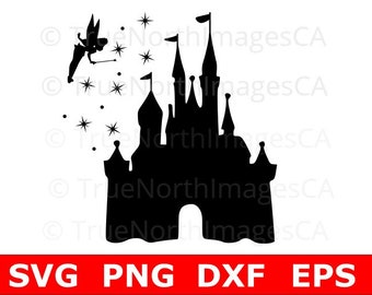 Disney Castle SVG / Disney SVG / Tinkerbell SVG / Castle svg / Castle Silhouette / Castle Clipart / svg Files for Cricut / Disney svg Files