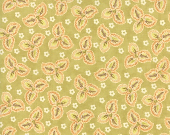 Hazel and Plum - Autumn Leaves in Citron Green: sku 20292-18 cotton quilting fabric by Fig Tree and Co. for Moda Fabrics