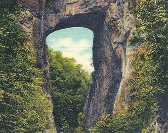 1930s Virginia Postcard Natural Bridge