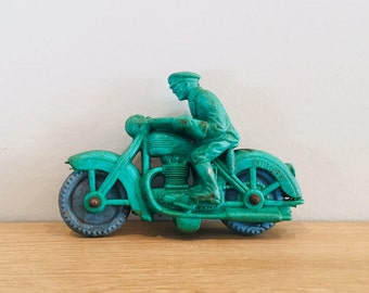 Vintage Auburn Rubber Small Motor Cop Motorcycle Toy