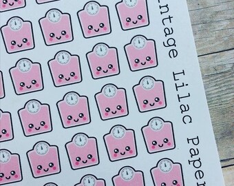 84 Kawaii Scale Planner Stickers: Perfect for Erin Condren, Happy Planner, and Personal Planners!