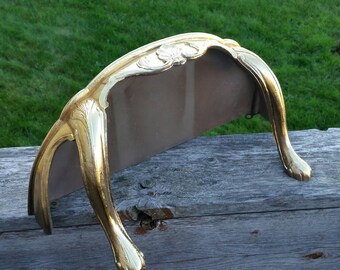 Gold Shelf Home Interiors Hollywood Regency Molded Resin Burwood Vintage Rounded Home Interiors 1983 HOMCO MCMLXXXIII Medium 15" x 7"