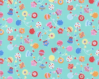 Lecien Flower Sugar holiday 2016 collection - Aqua ornament toss