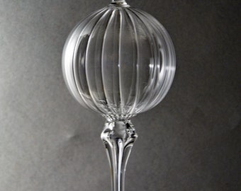 Crystal Clear Glass Ornament, Hand Blown Ornament, Optical Glass Ornament, Suncatcher, Glass Ornament, Blown Ornament, Handmade Ornament