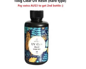 100g de resina UV transparente, resina, resina de fotocurado solar, resina uv, resina uv de tipo duro, la resina, fuente de resina uv, luz uv