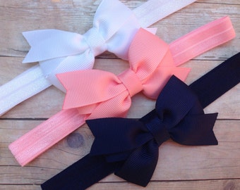YOU PICK 3 baby headbands - bow headbands, baby headbands, newborn headband, bow headband, baby bow headband, baby girl headbands, baby bow