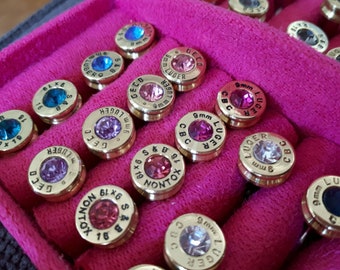 Real handmade Ammo Shell Earrings Studs polished bullet Jewelry