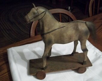 Antique Horse Pull Toy
