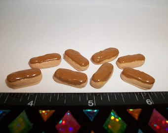 4 Dollhouse Miniature Handcrafted Breakfast Maple Eclairs ~ Food for the Doll House 1143