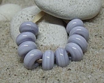 Purple Marble, Lampwork Spacer Beads, SRA, UK