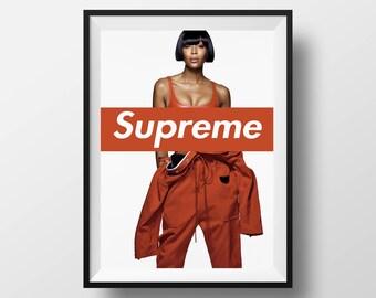 30%OFF! Naomi Campbell Supreme Poster Fashion Print Decor Digital Prints Fashion Wall Art Naomi Campbell Supreme Wall Decor Naomi Supreme
