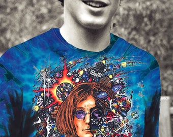 John Lennon t-shirt tie dyed 100% cotton
