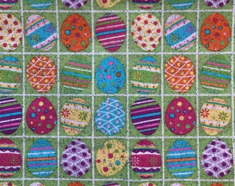 Easter Egg fabric/glitter Easter egg/colored eggs fabric/easter fabric/spring fabric/dyed eggs fabric/decorated eggs/