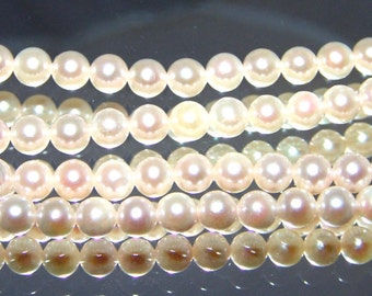 Vintage lustrous salt water akoya pearls 5 mm temporarily stranded for supply