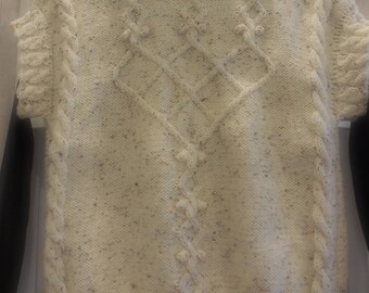Ladies Aran Jumper Sleeveless