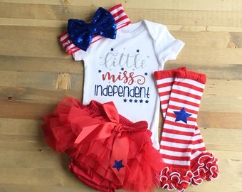 Baby Girls Th Of July Red White And Blue Baby Outfit Baby Girls Summer Outfit Independence Day Outfit Newborn St Fourth Of July Outfit