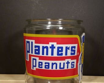 Vintage 1960s Planters Peanuts Counter Jar