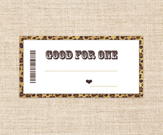 printable blank coupons gold brown leopard skin gift for free printable blank coupons for gifts