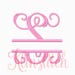 Split Vine Monogram Embroidery Fonts 5 Sizes Three Letters Monogram Fonts BX Fonts Embroidery Designs PES Alphabets - Instant Download