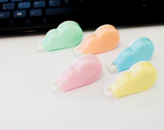 5X Cute Correction Roller Tape Eraser White Out School Office Stationery Roller