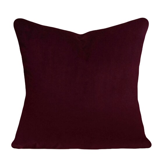 Burgundy Velvet Decorative Pillow Cover Throw Pillow Both