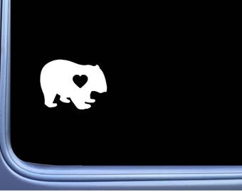 Wombat Little heart J892 6 inch Sticker Australia Decal