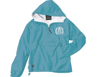 Monogrammed Pullover - Monogrammed Lined Pullover - Charles River Classic Pullover - Sorority Pullover - Personalized Pullover - Rain Jacket