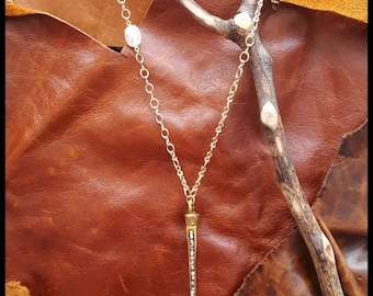 Mother of pearl spike necklace