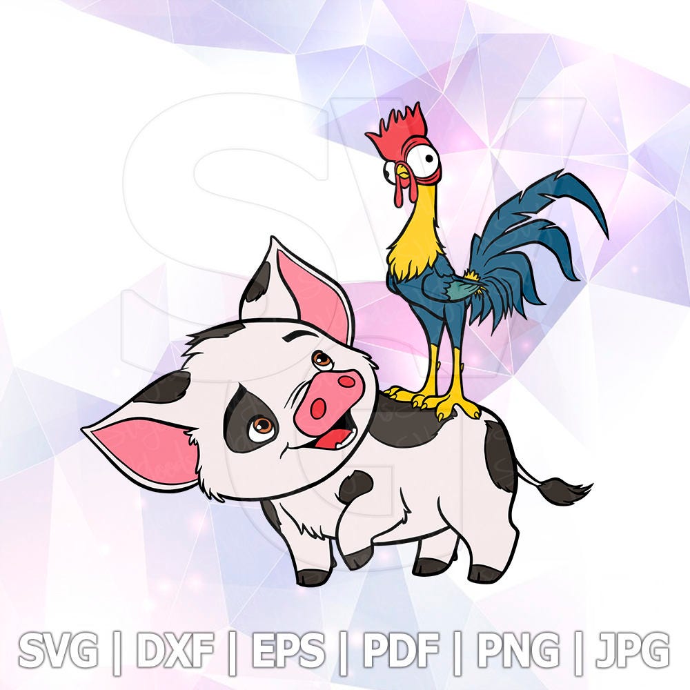 Download Moana Heihei Pua SVG DXF Png Layered Cut Files Cricut ...