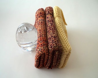 Dishcloths Knit in Cotton, Washcloths, Daffodil and multi colors