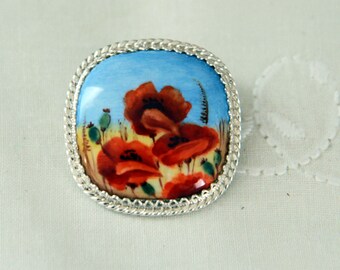 Russian brooch Rostov enamel Finift hand made new