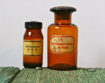 Pharmaceutical bottles with original labels