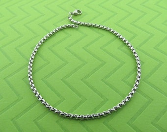stainless steel chain anklet amd bracelet. avail in 5.5 - 10.5 inches