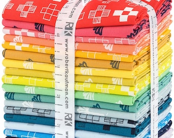 Blueberry park fat quarter pack brights color story by Karen Lewis for Robert Kaufman