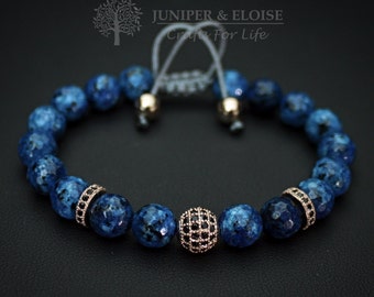 Mother's Day Gift , Mens Bracelet, Womens Jewelry, Blue Bracelet, Disco Ball, Armband, Zircon Bracelet, Braccialetto, Pulsera